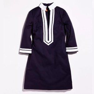 Tory Burch Navy Blue and White Tunic Dress